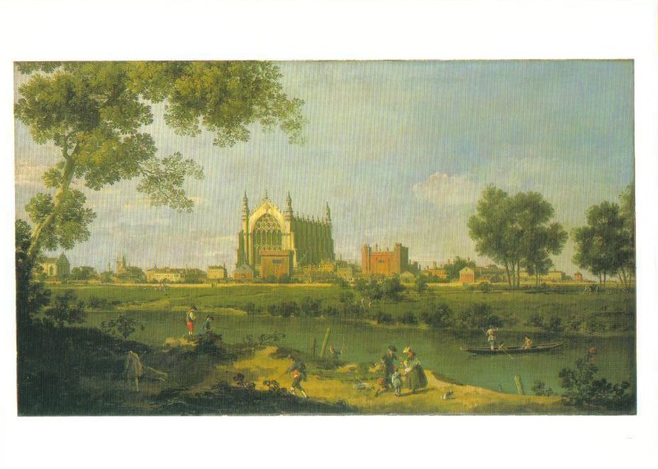 Eton College Canaletto Art Print Postcard