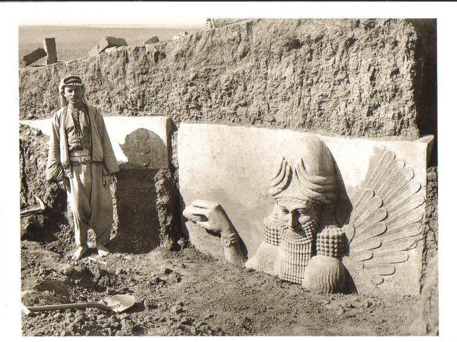 Excavation of gateway of citadel of King Sargon II Postcard