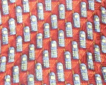 Ermenegildo Zegna Mens Silk Tie Necktie Red Cell phones Vintage