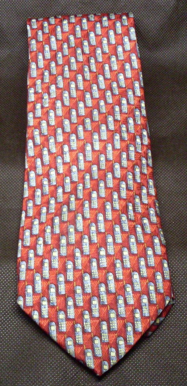 '.Zegna Necktie Red Cell Phones.'