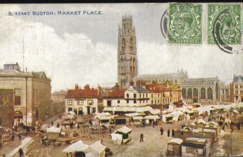 Market Place Boston Massachusetts Antique Postcard 1920