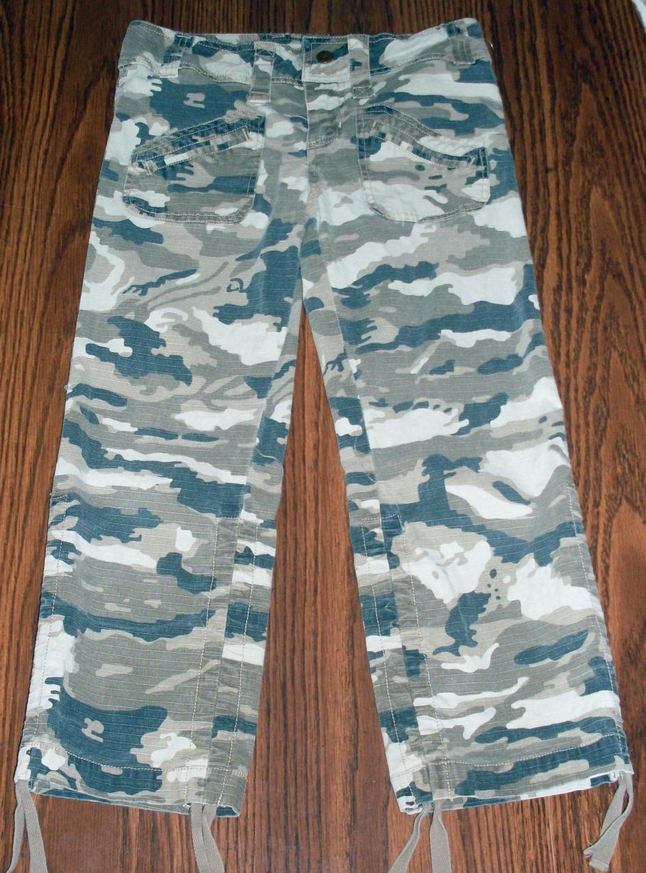 Girls Camo Cargo Flare Jeans (Kids)