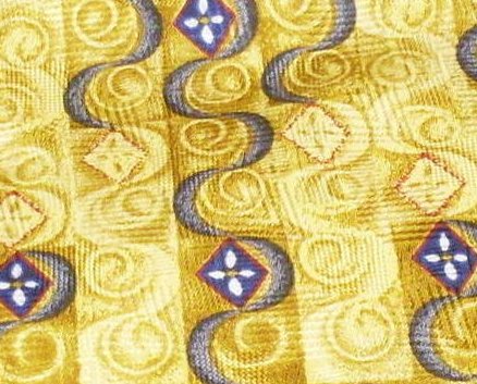 J.Z. Richards Mens Silk Tie Necktie Gold Blue Black