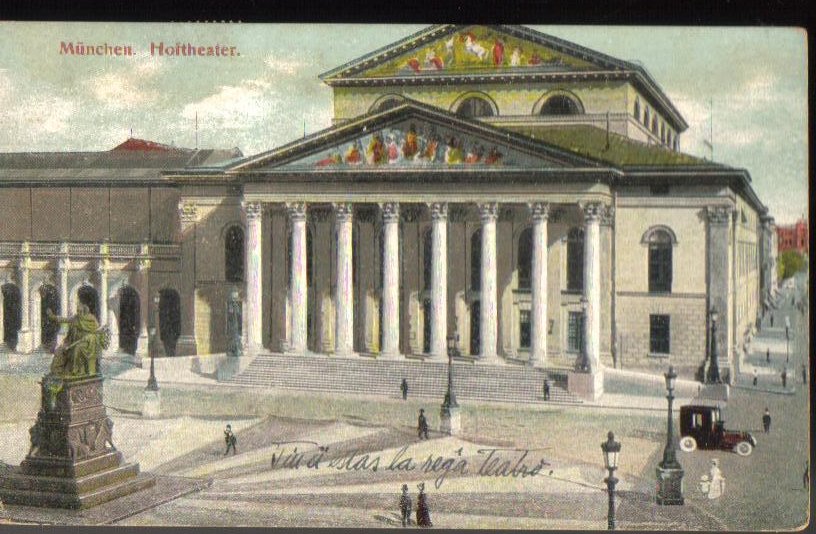 Hoitheater Munchen Munich Germany Antique Postcard 1910