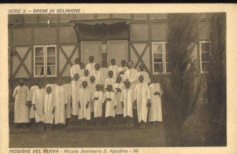 Piccolo Seminary Mission Kenya E. Africa Postcard early 1900's