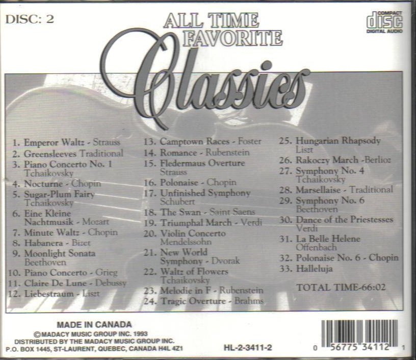 100 All Time Favorite Classics Classical Box Set