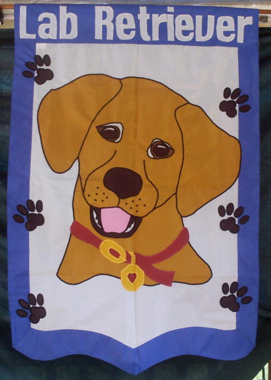 Golden Lab Retriever Garden Decorative Outdoor Flag Large