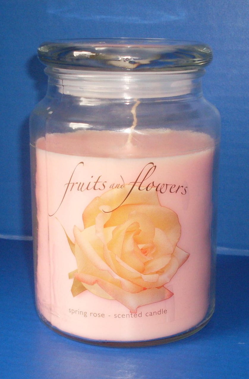 Jar Candle Spring Rose Fruits and Flowers Collection 20 oz. 