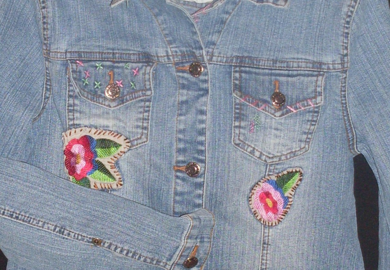 '.Jean Jacket embroidered Accent.'