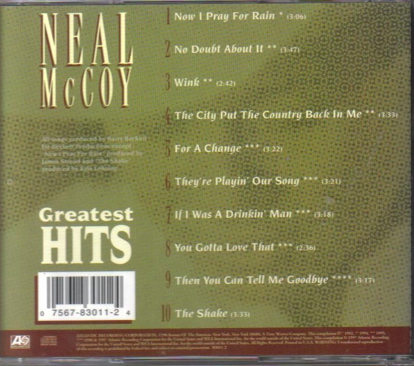 Image 1 of Neal McCoy Greatest Hits Country CD