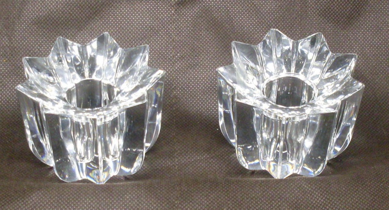 Mikasa Comet Candle Holders 1 pair Austrian crystal NIB OOS