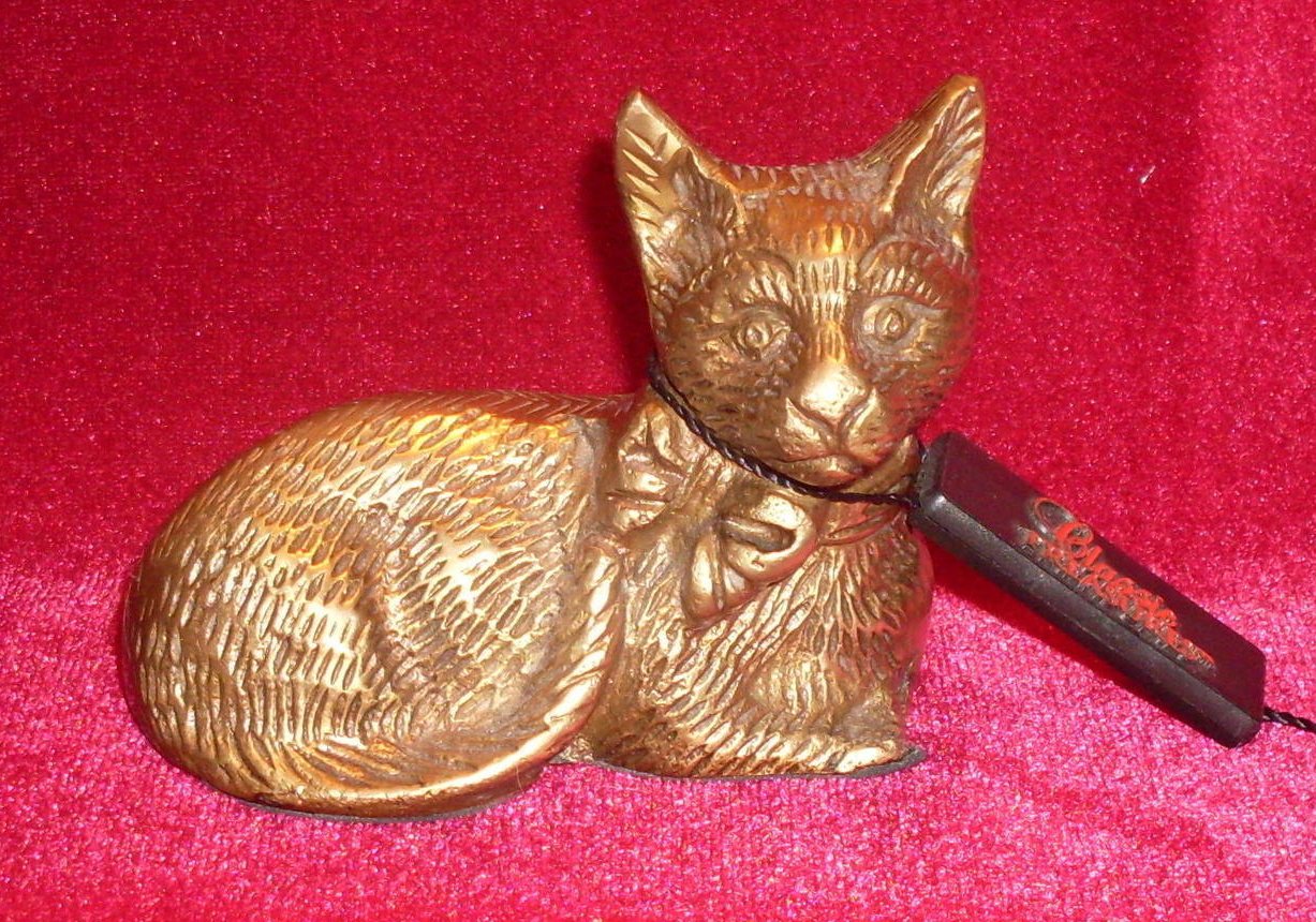 Classic Treasures Brass Cat Figure Vintage Collectible