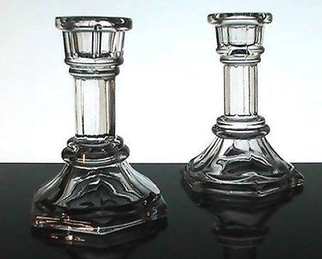 Home Interiors Column Candlesticks 4 inches Set of 2