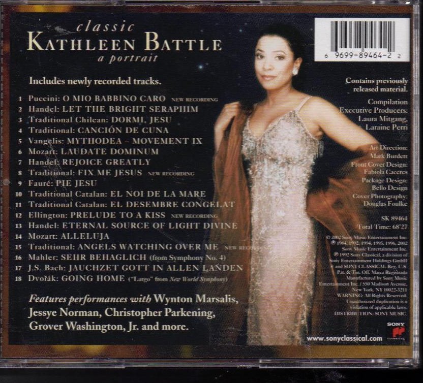 Classic Kathleen Battle A Portrait by Kathleen Battle CD 2002