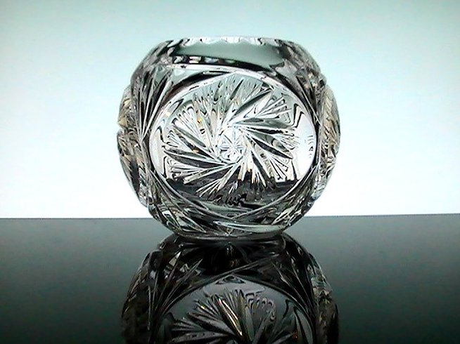 Elegant Crystal Star Spinner Votive Candle Bowl Holder  