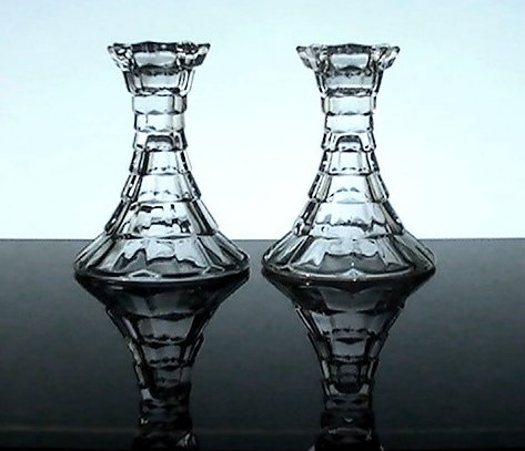 Crystal Candlesticks Home Interiors Lady Love Set of 2