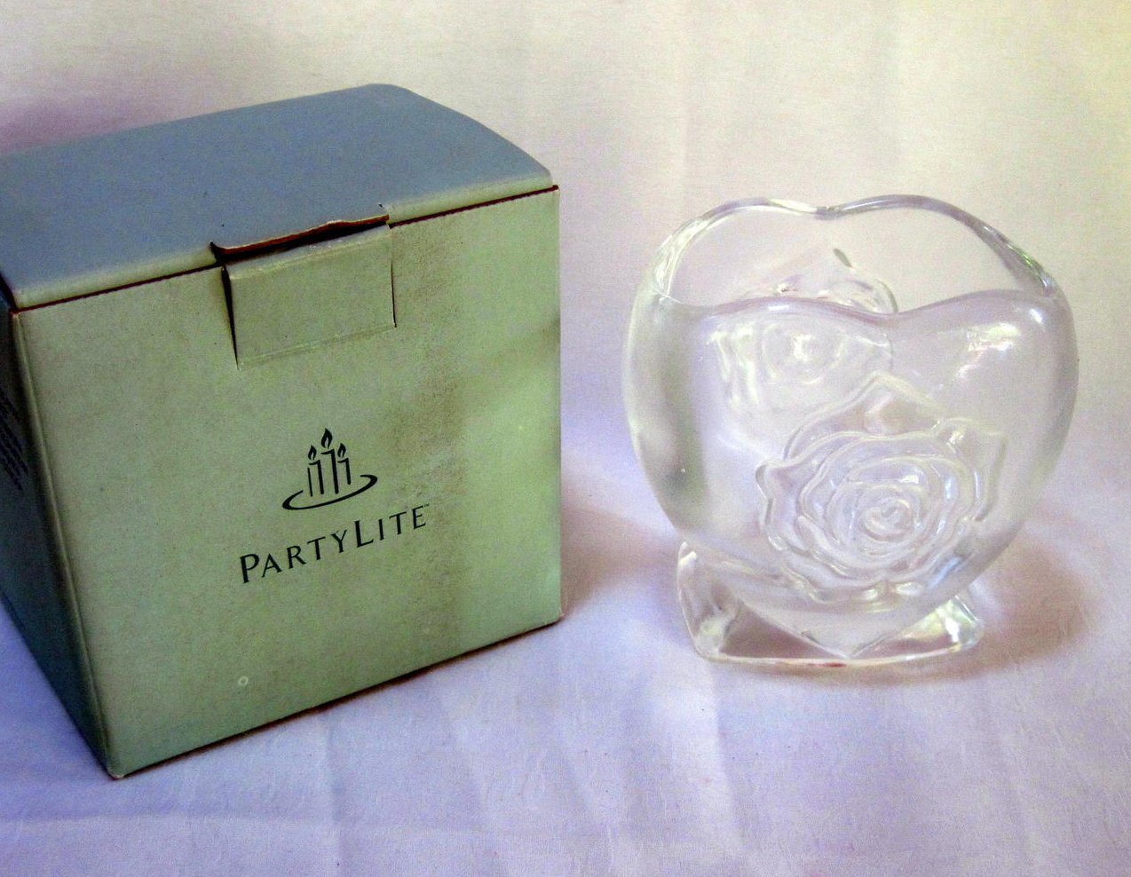 PartyLite Rosehearts Tealight or Votive Candle Holder P7256