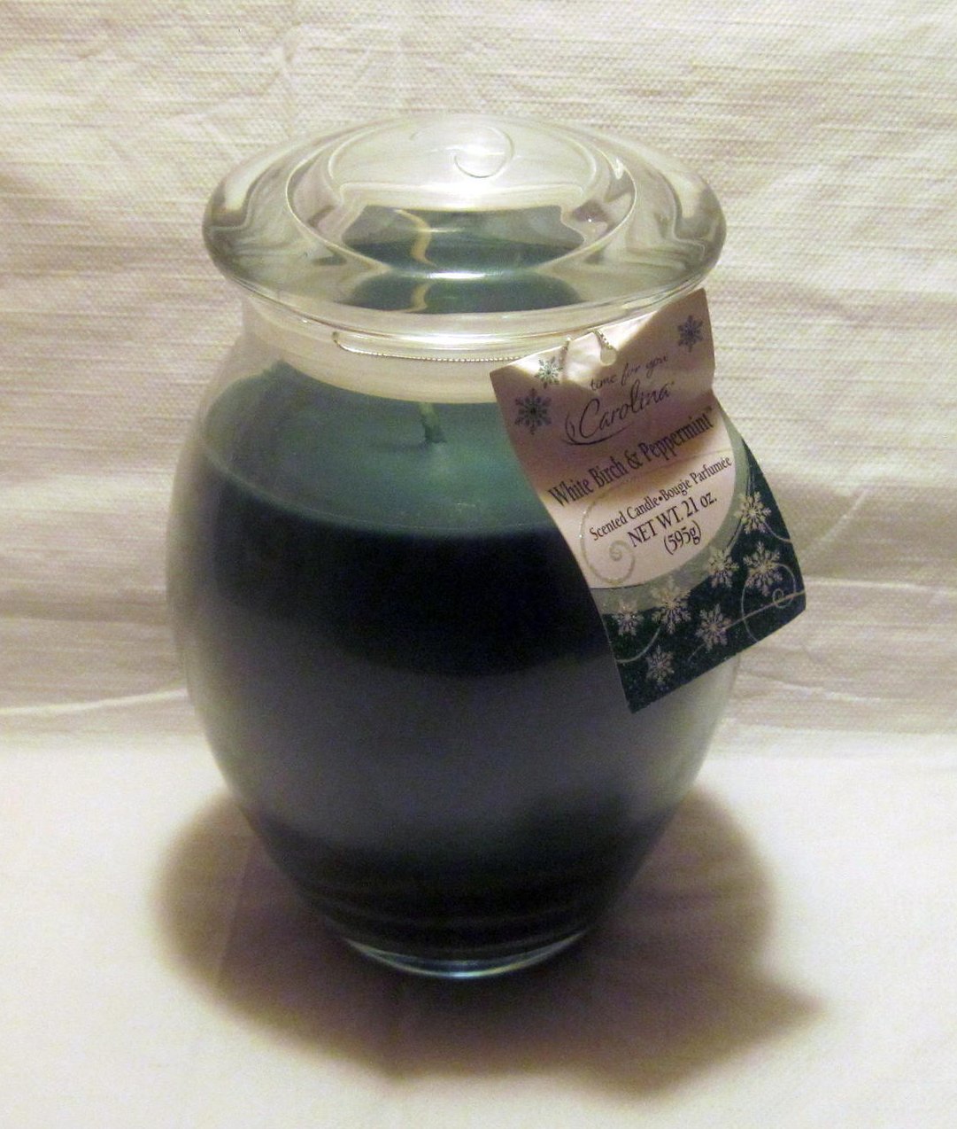 White Birch and Peppermint Carolina Jar Candle Green 21 oz