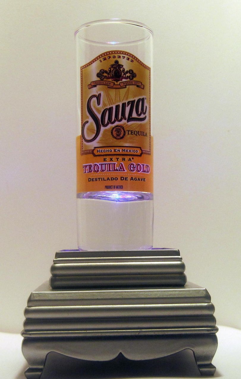 Sauza Tequila Gold Tall Collectible Shot Glass 2 oz 