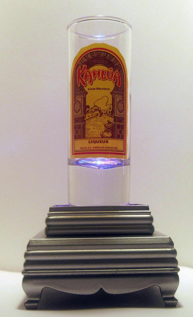 Kahlua Liqueur Tall Collectible Shot Glass 2 oz 