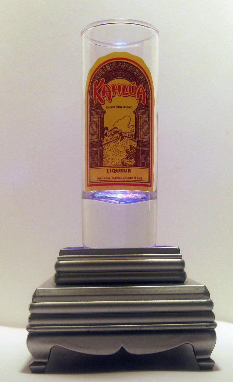 Kahlua Liqueur Tall Collectible Shot Glass 2 oz 