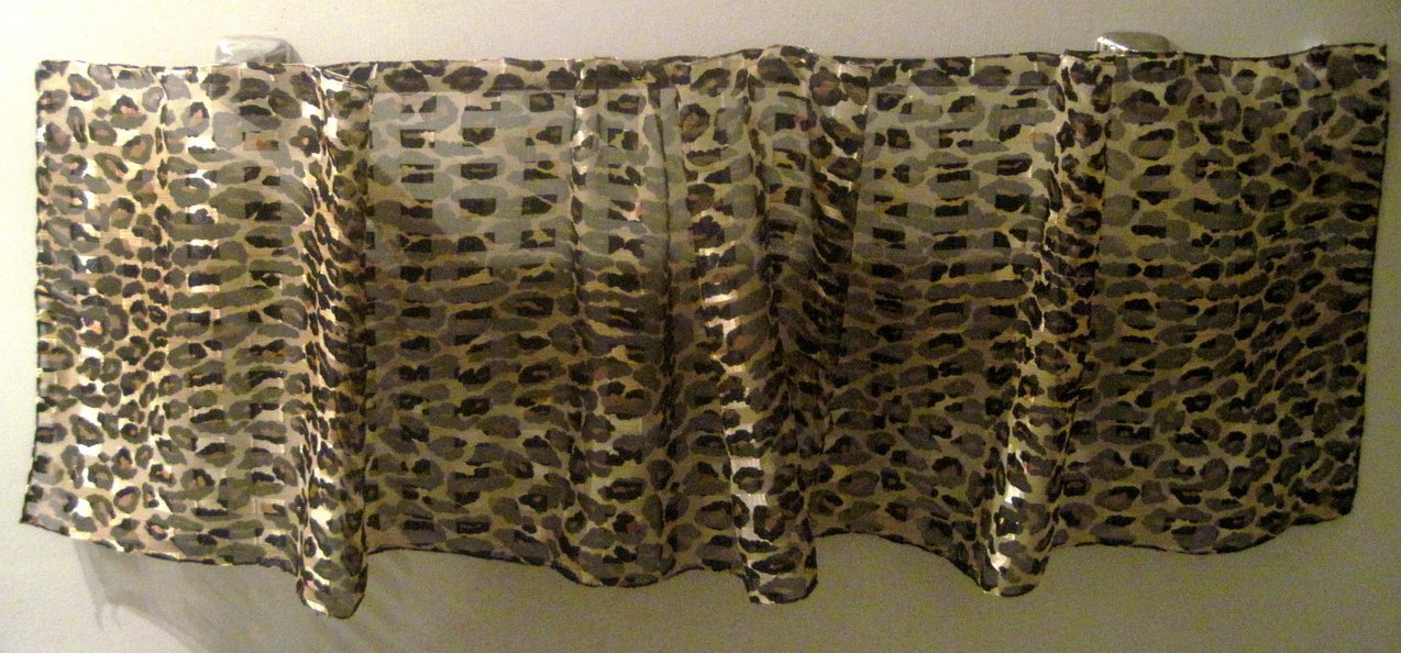 Cheetah Print Scarf Brown Black Gold 58 X 13