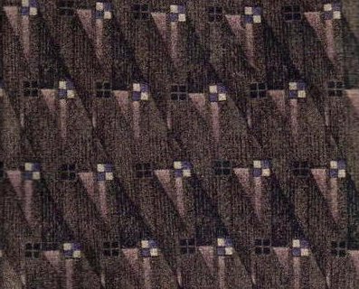 Hill & Archer Tie Mens Necktie Silk Brown Print 