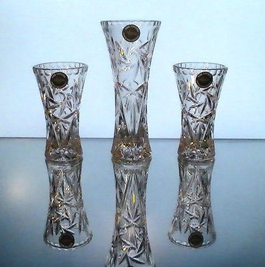 Lenox Fine Crystal Star Vases Collection Set Of 3 Nib
