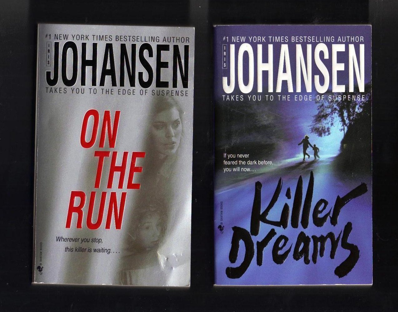 Iris Johansen On the Run and Killer Dreams PB Lot of 2 Books