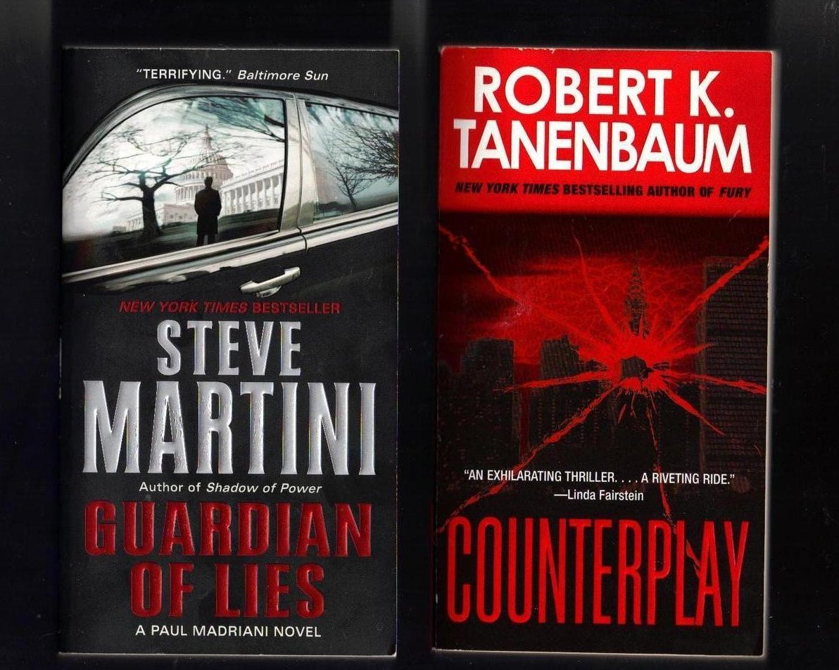 Steve Martini and Robert K Tanenbaum PB  Lot of 2 Books LN