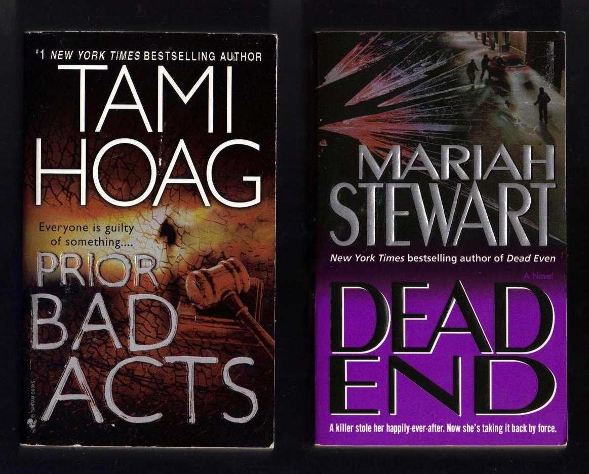 Tami Hoag and Mariah Stewarl PB Lot of 2 Books  