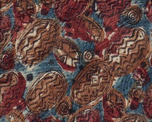 Hart Schaffner & Marx Mens Silk Tie Necktie Brown Blue Red 