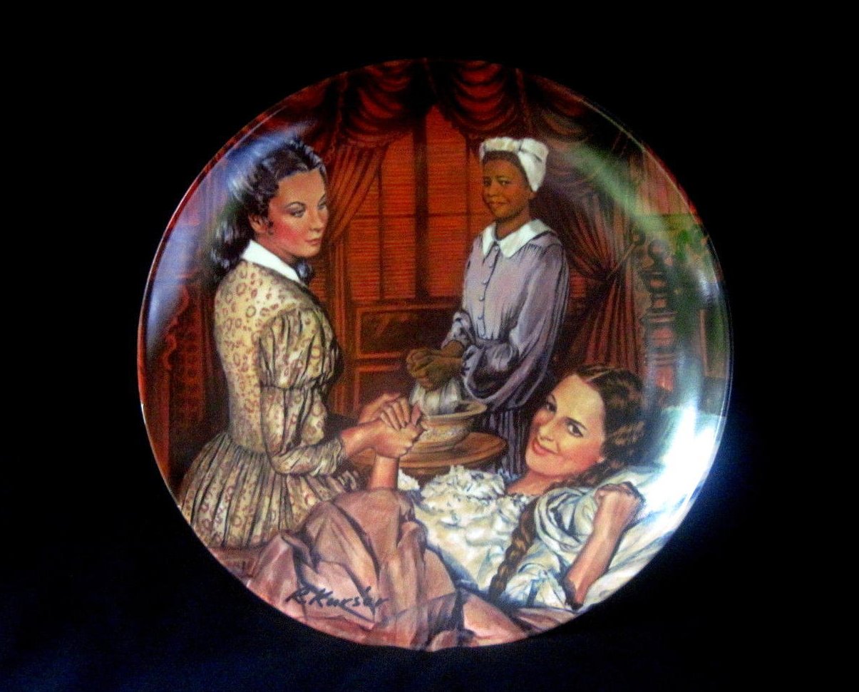 Gone with the Wind Plate Melanie Gives Birth Knowles Collectors Plate MIB