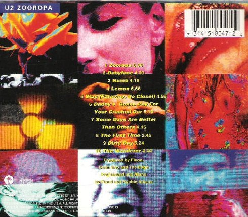 '.Zooropa by U2 CD 1993.'