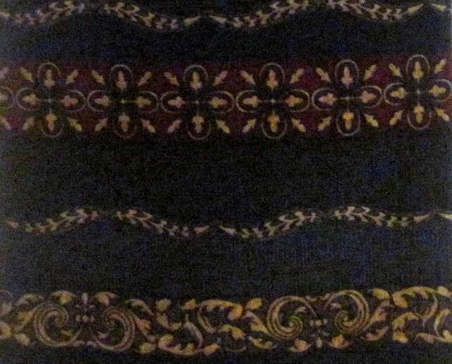 Roundtree & York Navy Silk Necktie Persian Paneled Print Tie