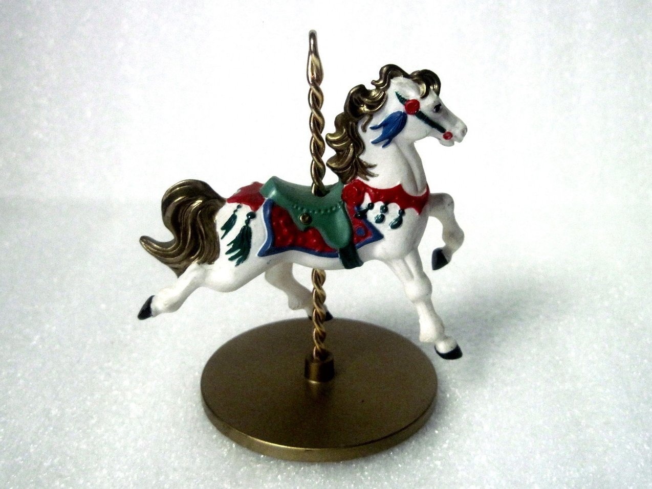 Snow Christmas Carousel Horse Series 1989 Hallmark Ornament