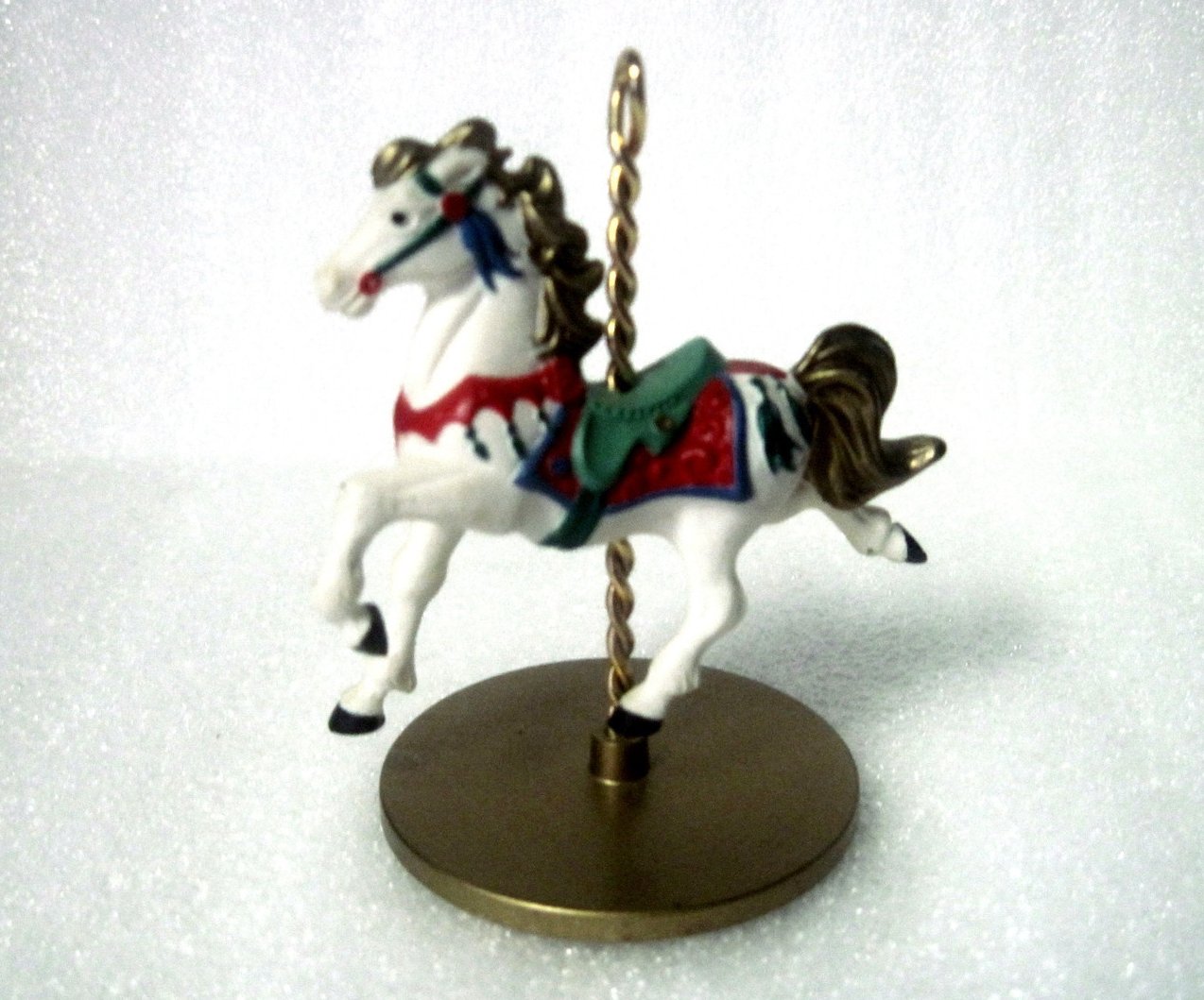 '.Snow Christmas Carousel Horse.'