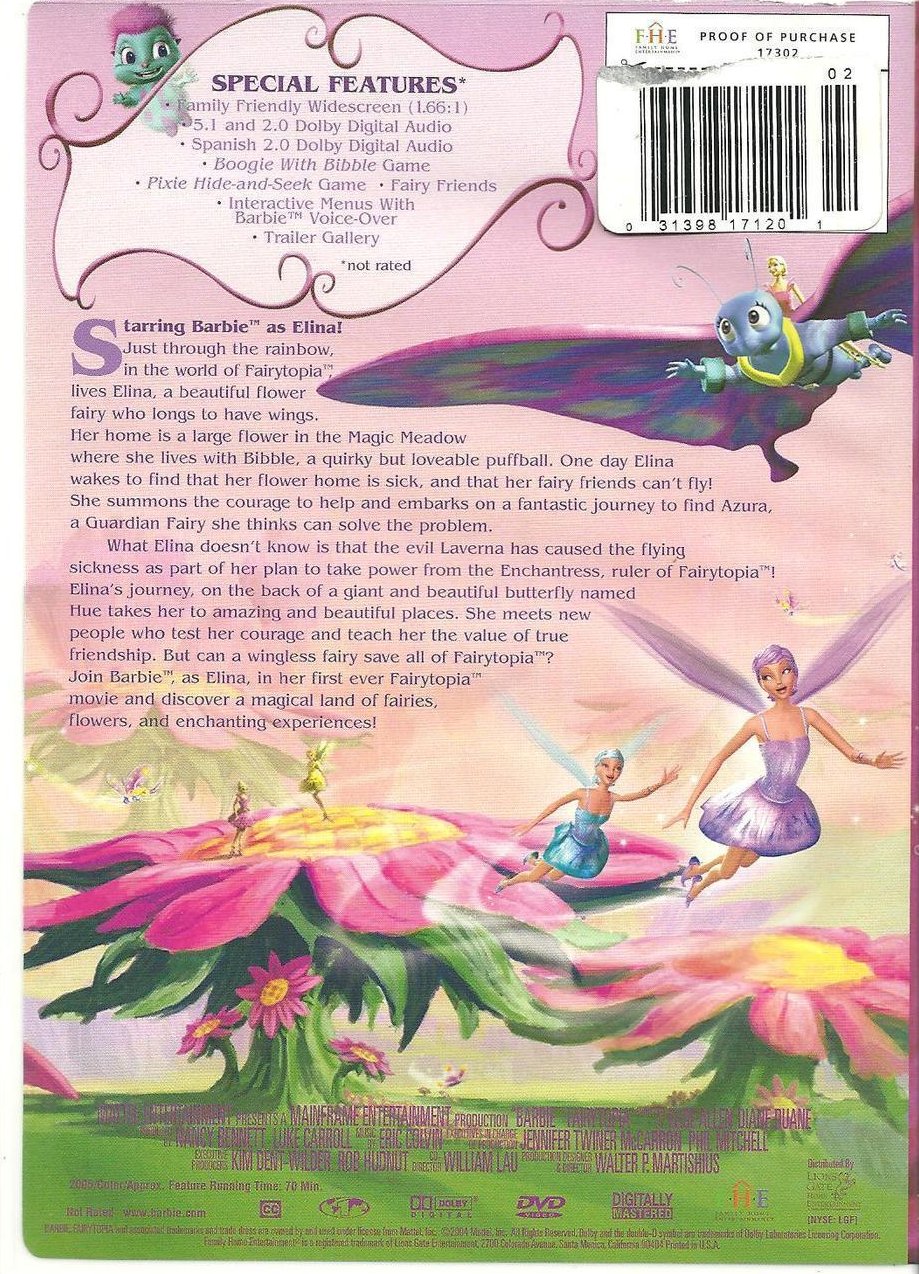 Barbie Fairytopia Childrens DVD 2005