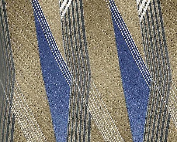 Stafford Mens Silk Tie Necktie Brown Blue White 62 inches