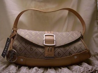 XOXO Essential Bag Brown with Keyring Handbag Purse Light Brown Canvas