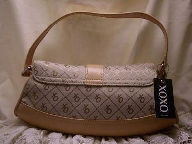 XOXO Essential Bag Brown with Keyring Handbag Purse Light Brown Canvas