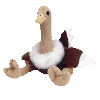 Beanie Babies Stretch the Ostrich Collectible Original 1997