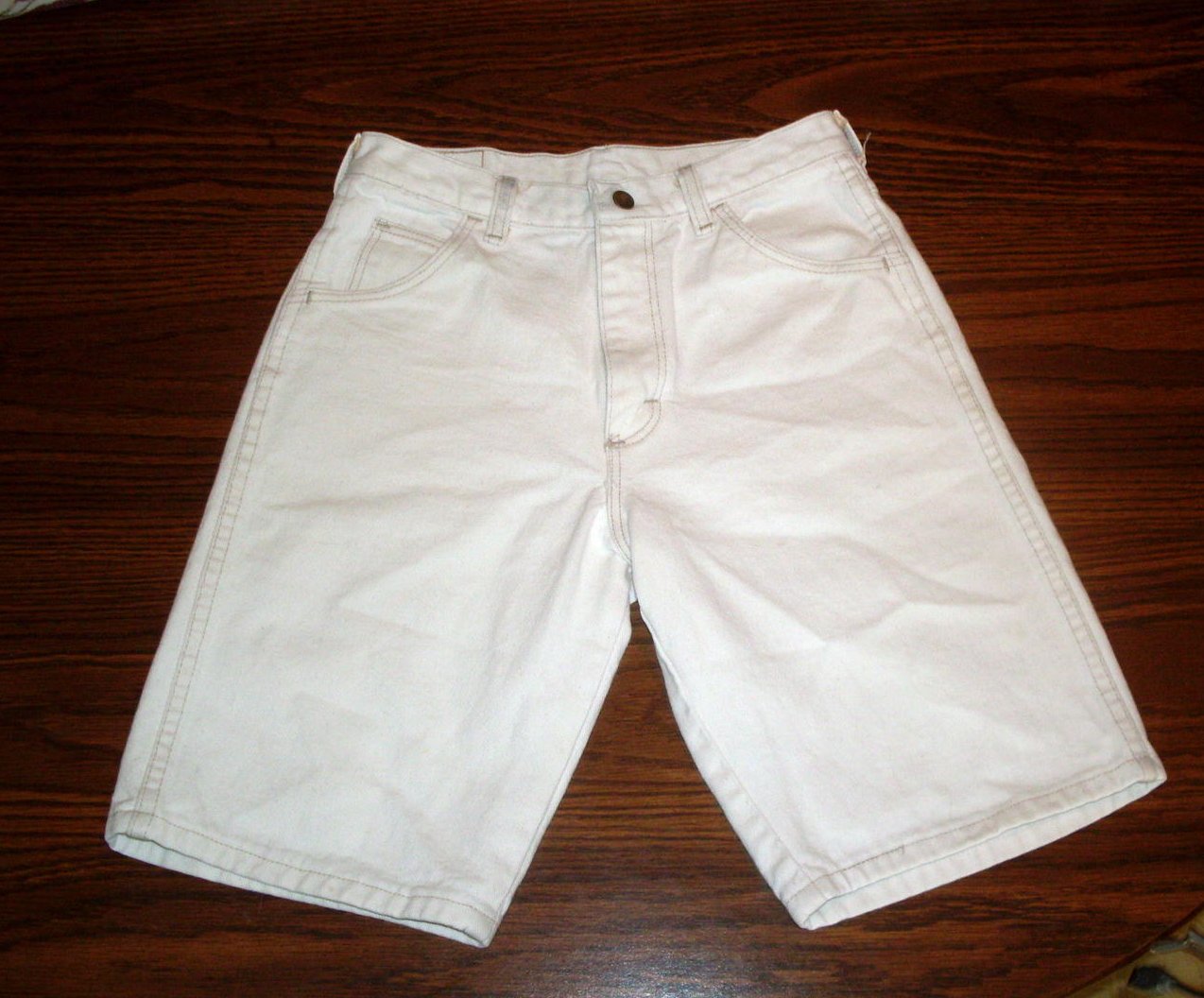 Girls Long Shorts Wranglers White Denim Size 14 