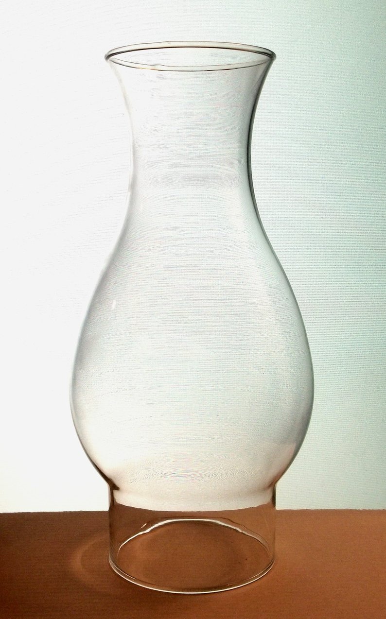 Hurricane Lamp Shade 2 7/8 inch fitter x 8.5 x 2.75 Bulged Flare