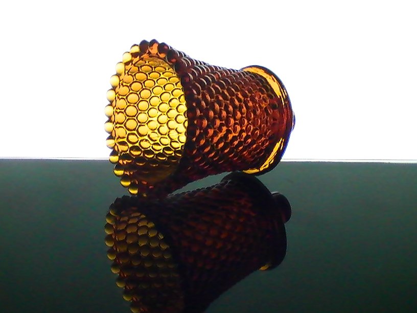 '.Peg Votive Hobnail Sienna.'