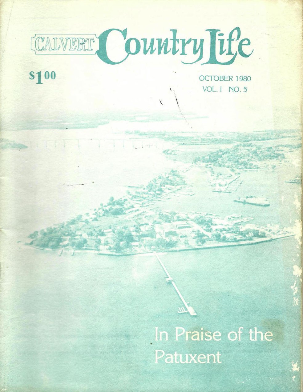 Calvert Country Life Vol 1 No 5 October 1980 Vintage Magazine