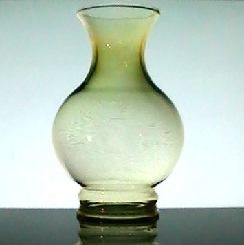 Glass Lamp Shade Bulbous 3 inch fitter x 7.5 inch Gold Amber Tint