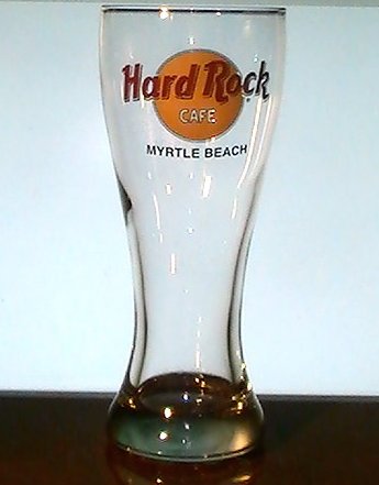 Hard Rock Cafe Myrtle Beach Collectible 16 oz Pilsner Beer Glass 