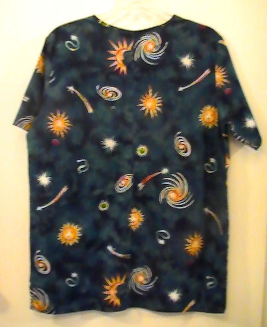 '.Scrub Top Celestial Blue Med.'