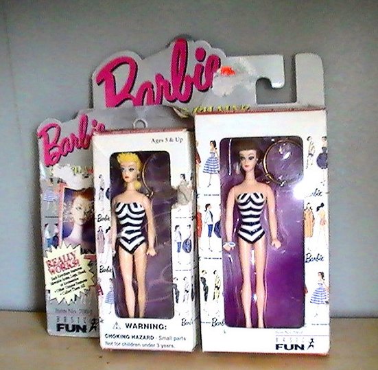 Barbie Doll Key Ring Lot of 2 Vintage